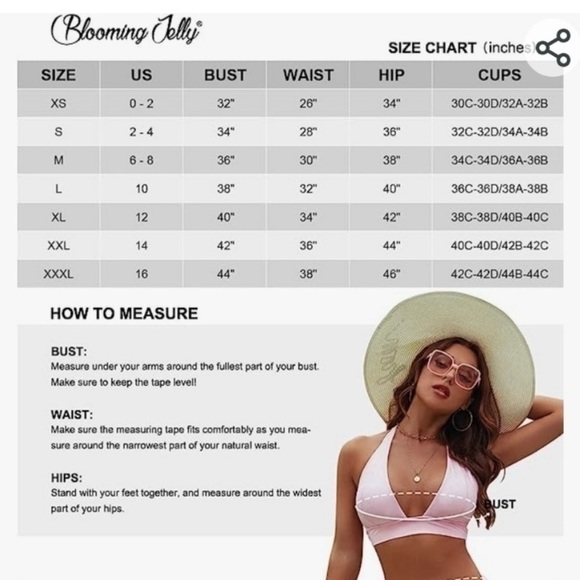 Blooming Jelly Sexy High Waisted Comfy Bikini Sz Large Cherry Red Tik Tok Shop - Picture 2 of 9